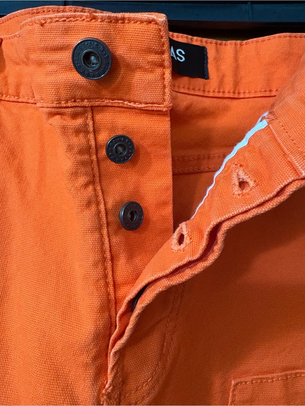 Valabasas Orange Carpenter Tapered ButtonFly Cargo Pants 38 - Picture 5 of 12